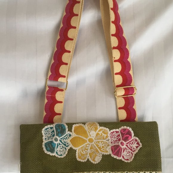 LOOP NYC Purse KAWAII Urban BOHO BURLAP DAY OF THE DEAD SKULL Halloween Bag - Picture 12 of 12